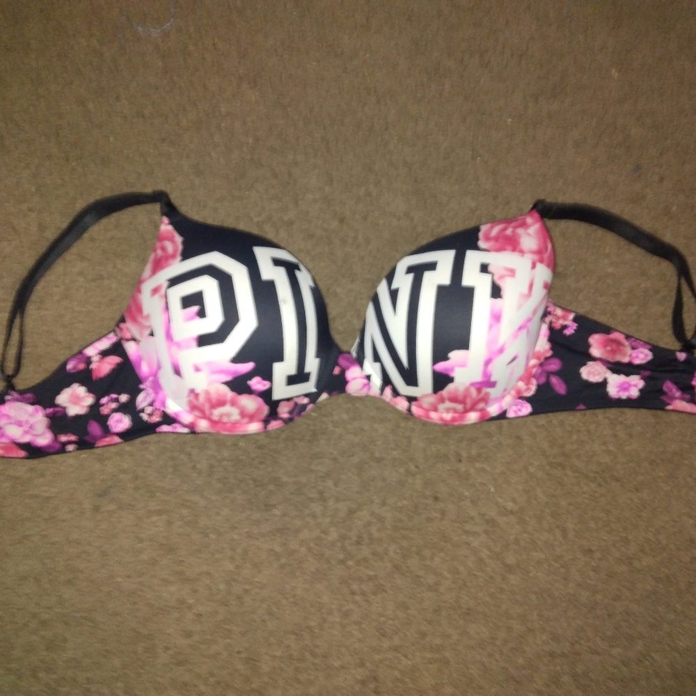 Pink push up bra